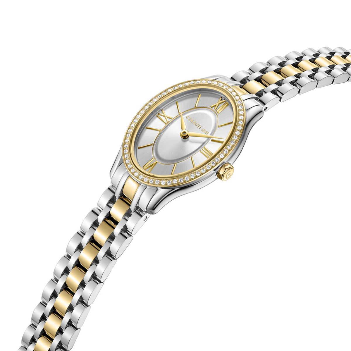 Cerruti 1881 Quartz Analog Silver Dial Two Toned Stainless Steel Strap Watch For Women 2
