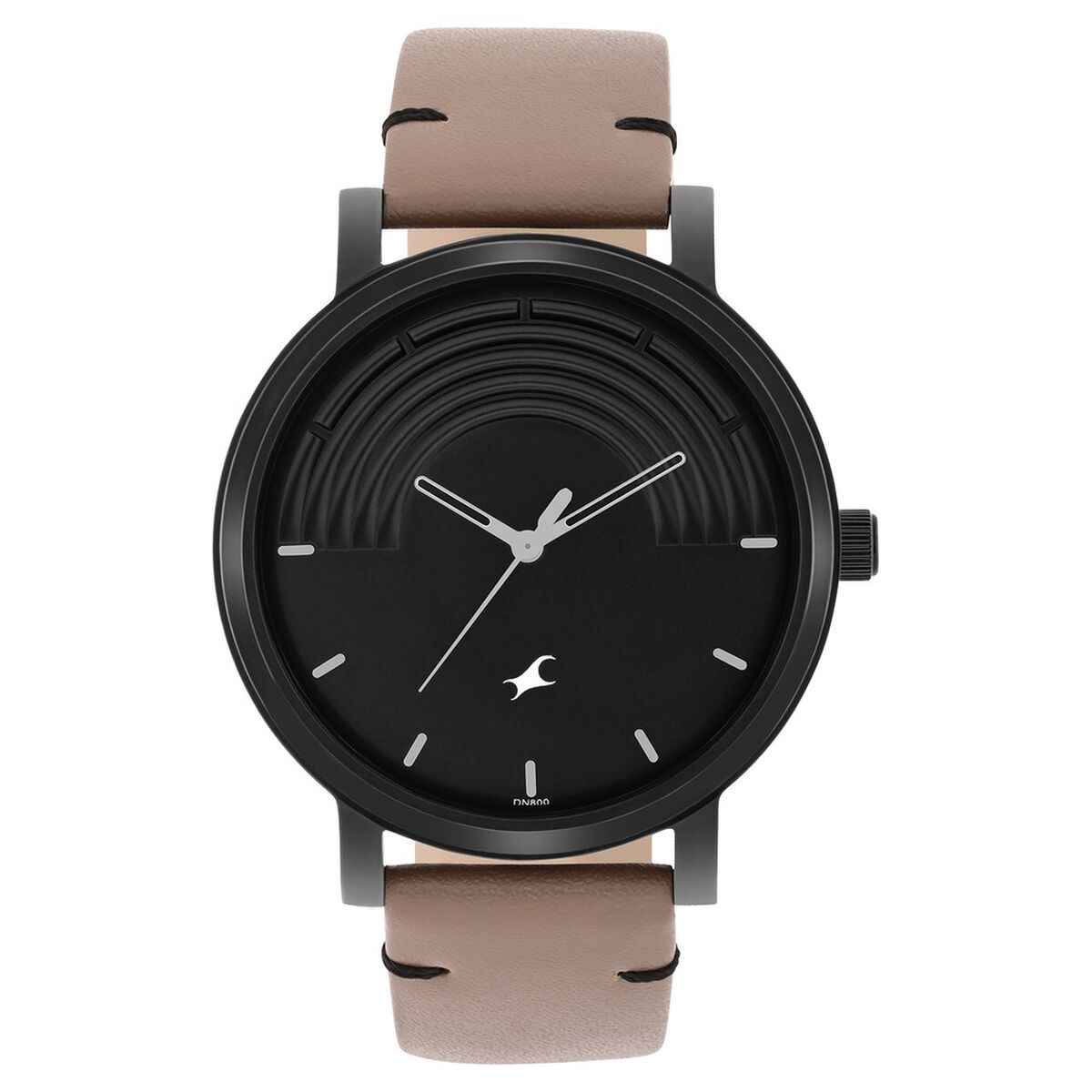 Fastrack Crush Quartz Analog Black Dial Leather Strap Watch for Guys 1