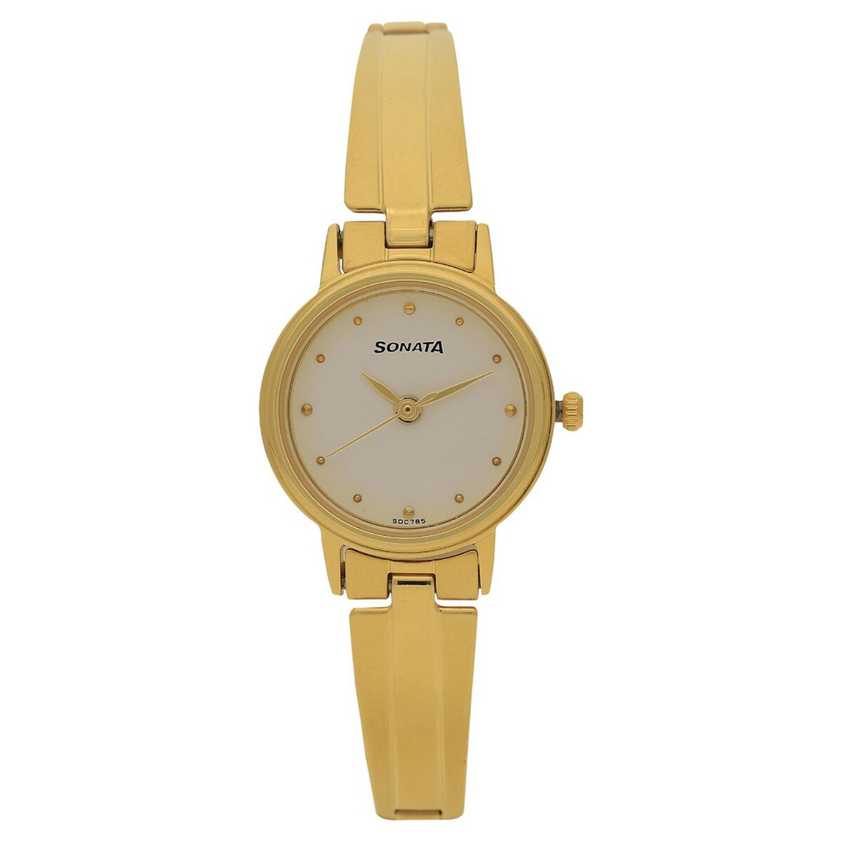 Sonata Quartz Analog White Dial Stainless Steel Strap Watch for Women 1