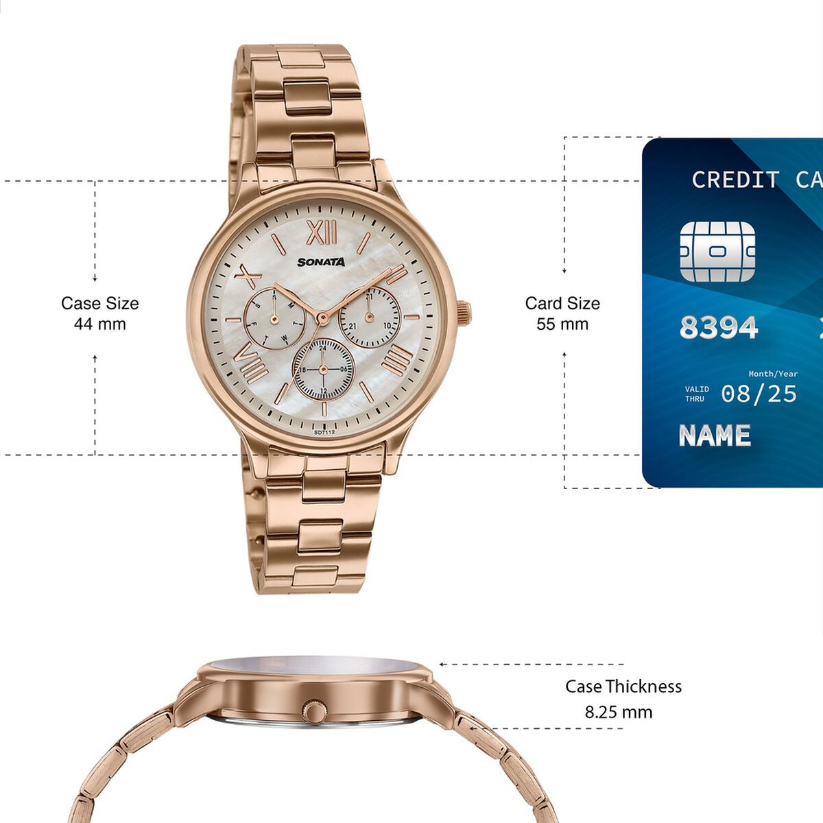 Sonata Women's Work Wear rose gold Watch - Premium Multifunction design for everyday style 4