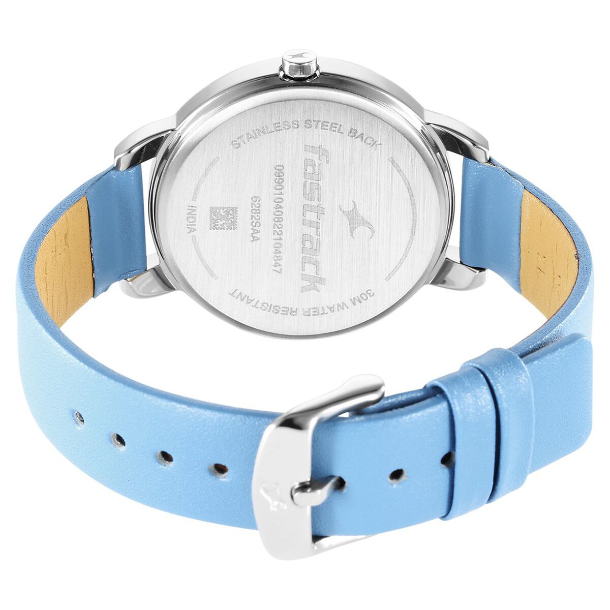 Fastrack Stunners Quartz Analog Blue Dial Leather Strap Watch for Girls 5