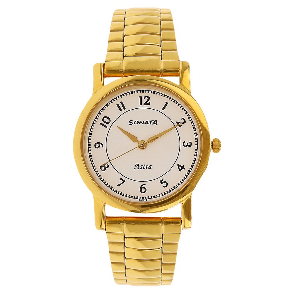 Sonata Quartz Analog White Dial Stainless Steel Strap Watch for Men 1