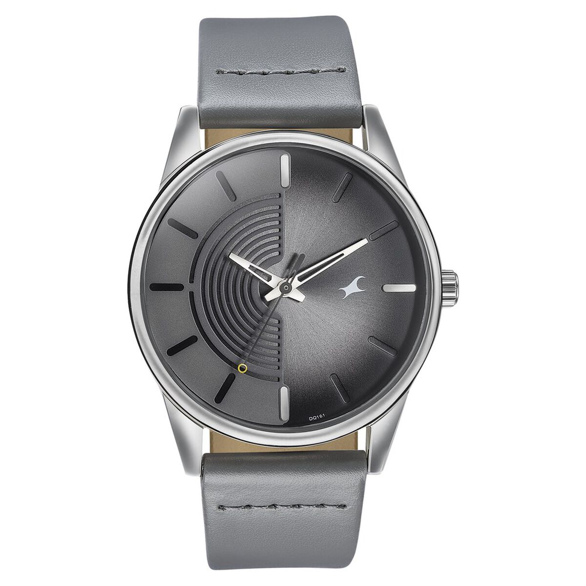 Fastrack Stunners Quartz Analog Grey Dial Grey Leather Strap Watch For Guys 1