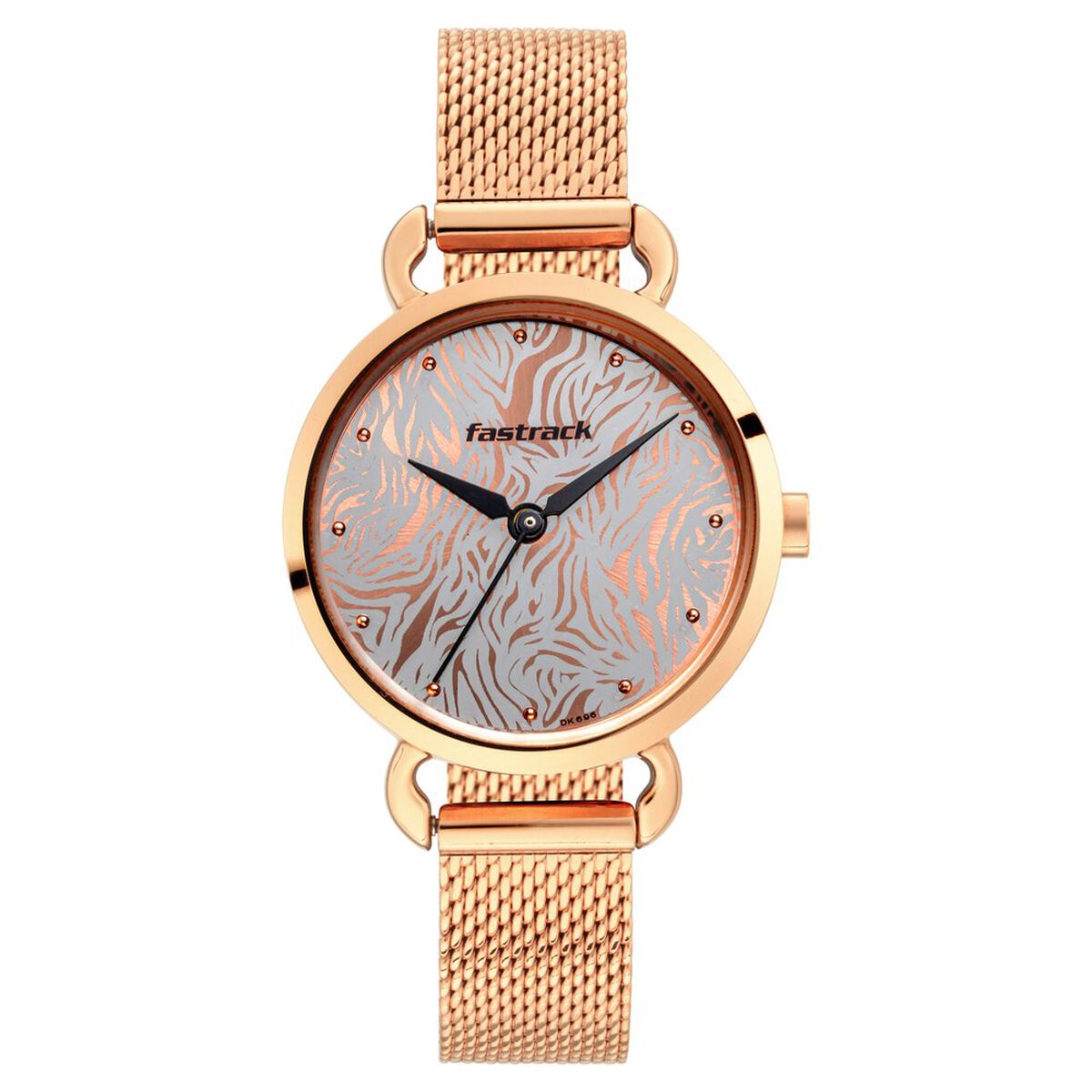 Fastrack Animal Print Quartz Analog Bicolour Dial Stainless Steel Strap Watch for Girls 3