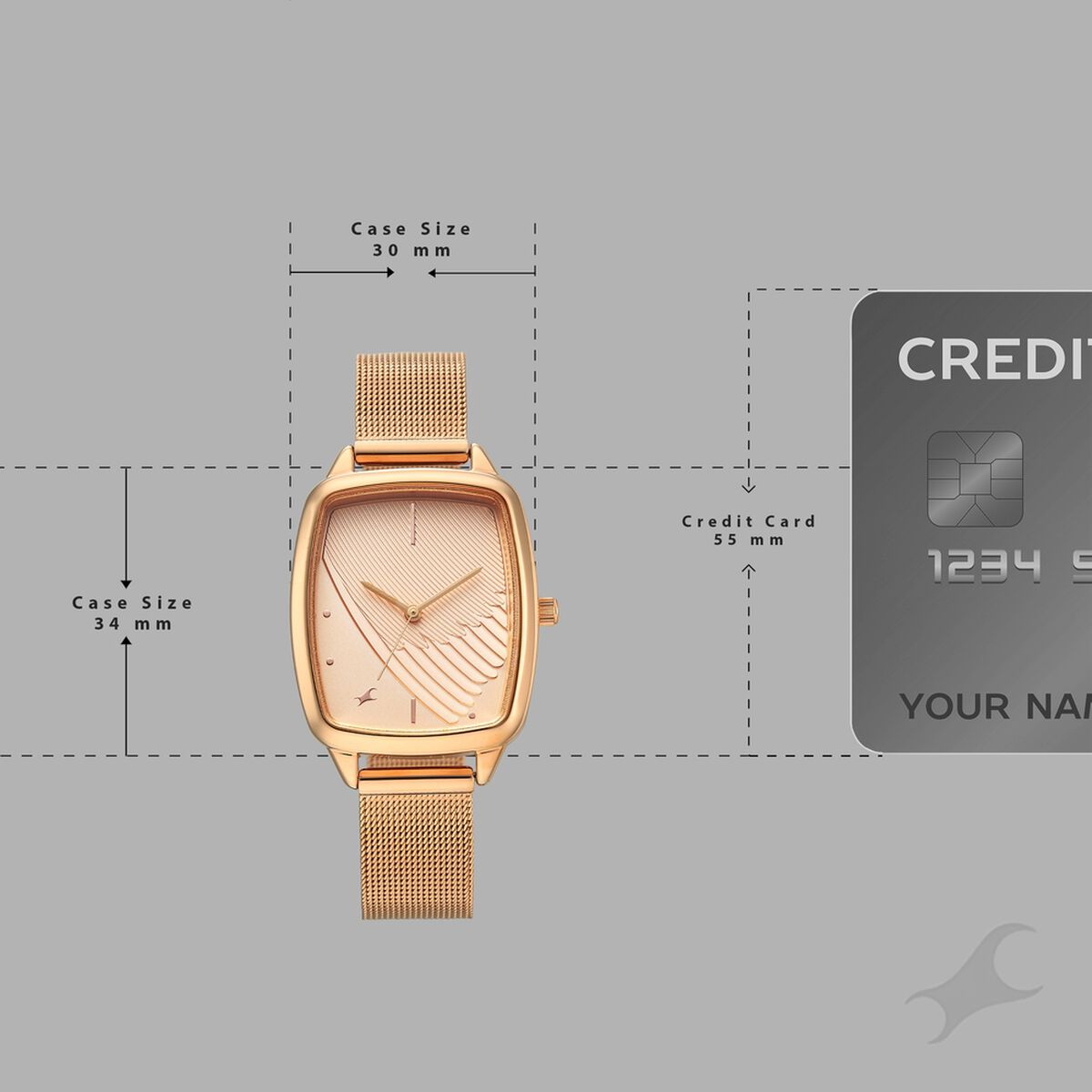 Fastrack Wild Quartz Analog Peach Dial Rose Gold Stainless Steel Strap Watch For Girls 4