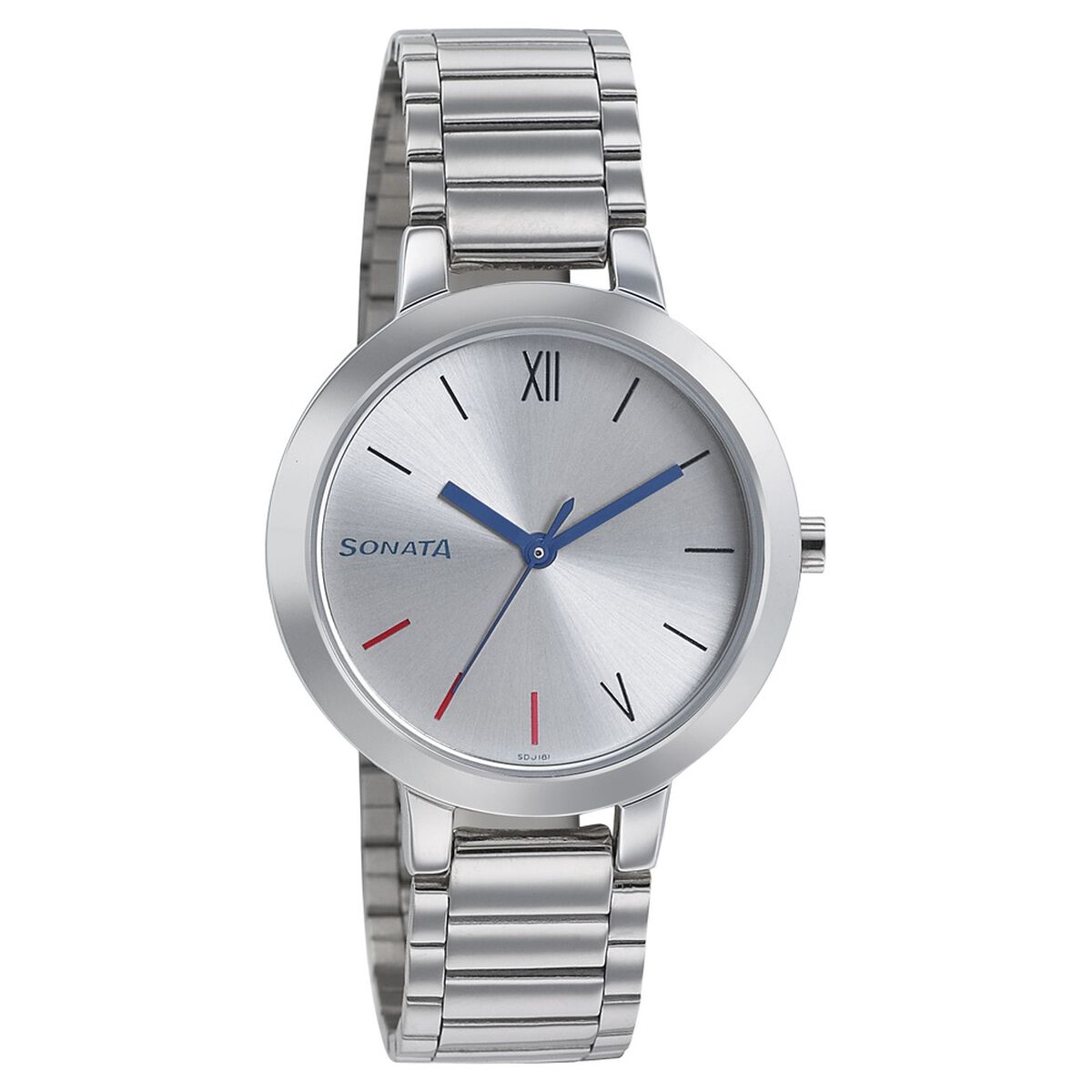 Sonata Quartz Analog Silver Dial Stainless Steel Strap Watch for Women 1