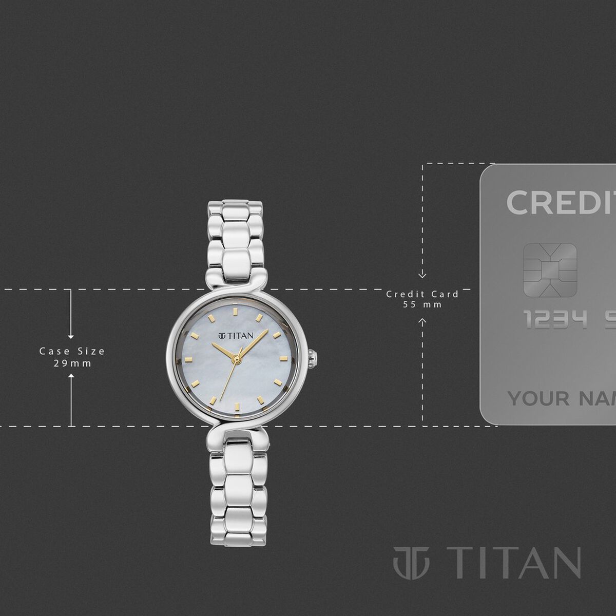 Titan Workday Edit Quartz Analog Mother Of Pearl Dial Silver Stainless Steel Strap Watch For Women 4
