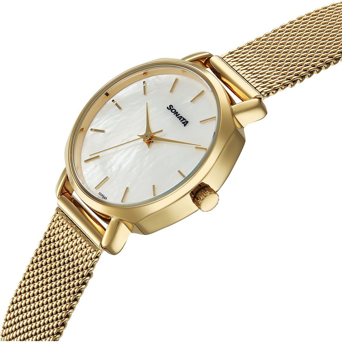 Sonata Eternia Quartz Analog Silver Dial Metal Strap Watch For Women 3
