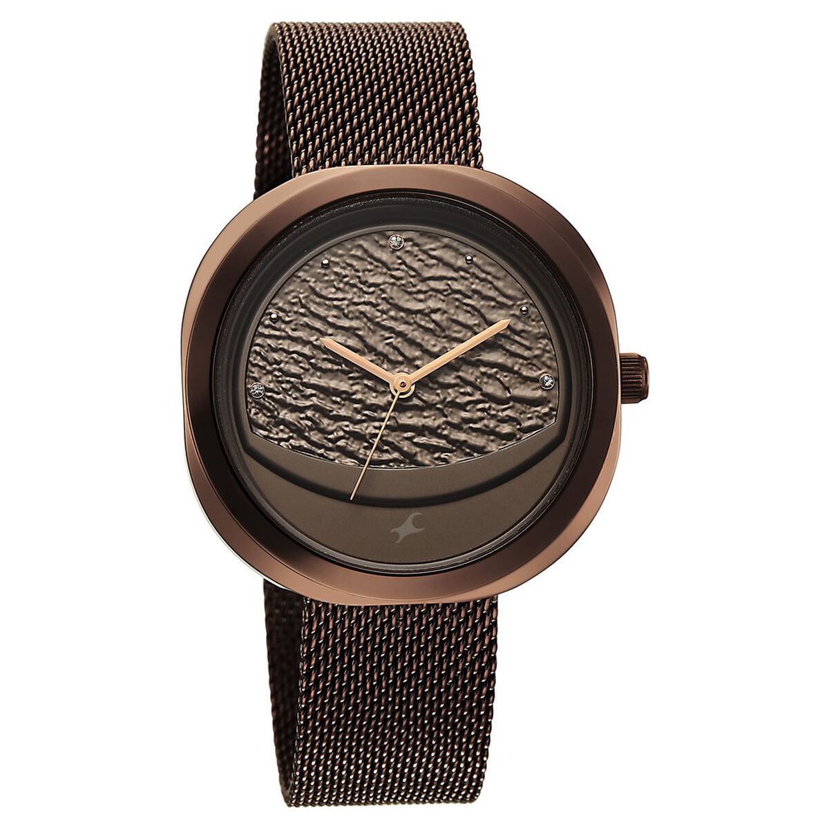 Fastrack Gelato brown multifunction metal strap watch with Chocolate dial for Girls 3