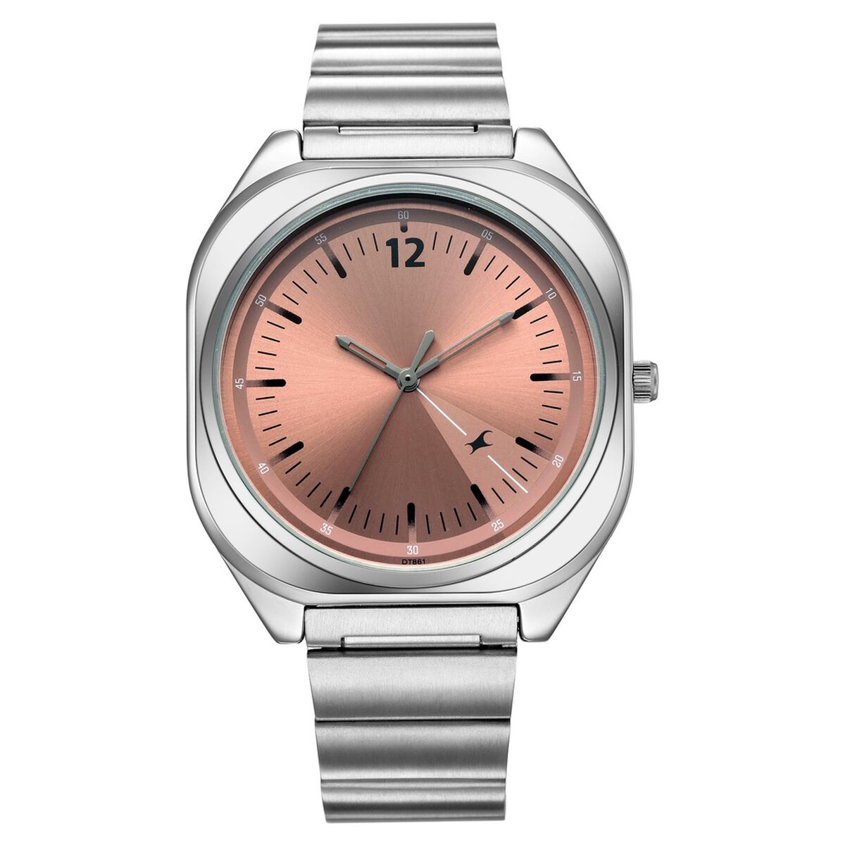 Fastrack 9 to Fine Analog withSalmon Pink Metal Strap Watch for Guys 1