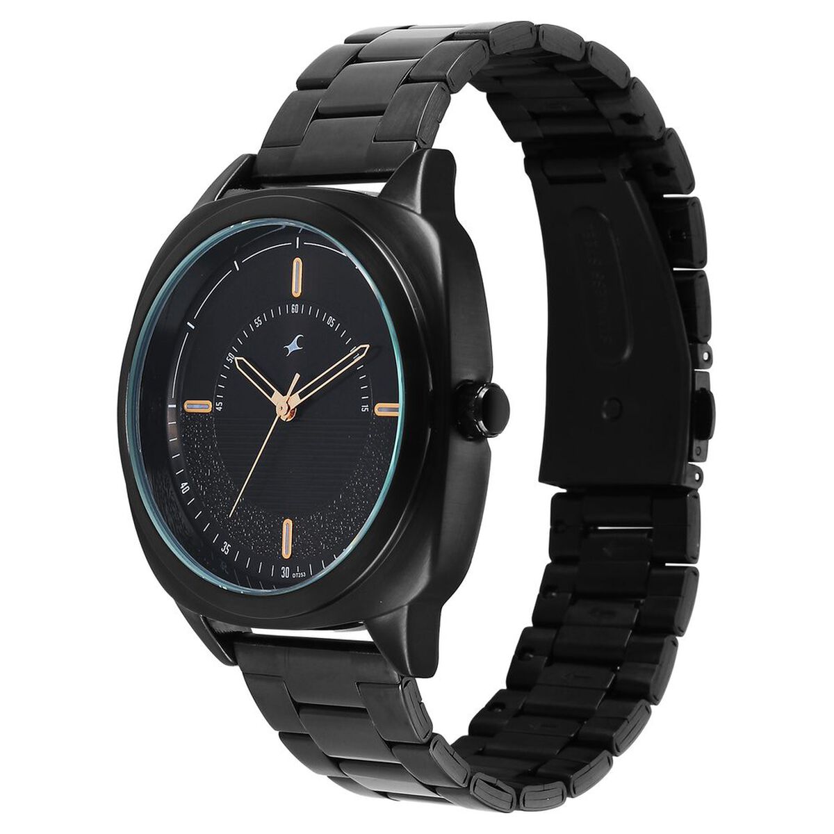 Fastrack Stunners Quartz Analog Black Dial Black Stainless Steel Strap Watch For Guys 3