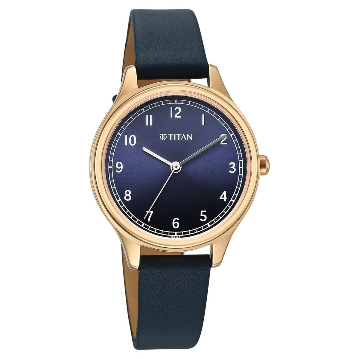 Titan Neo Quartz Analog Blue Dial Blue Leather Strap Watch For Women 2