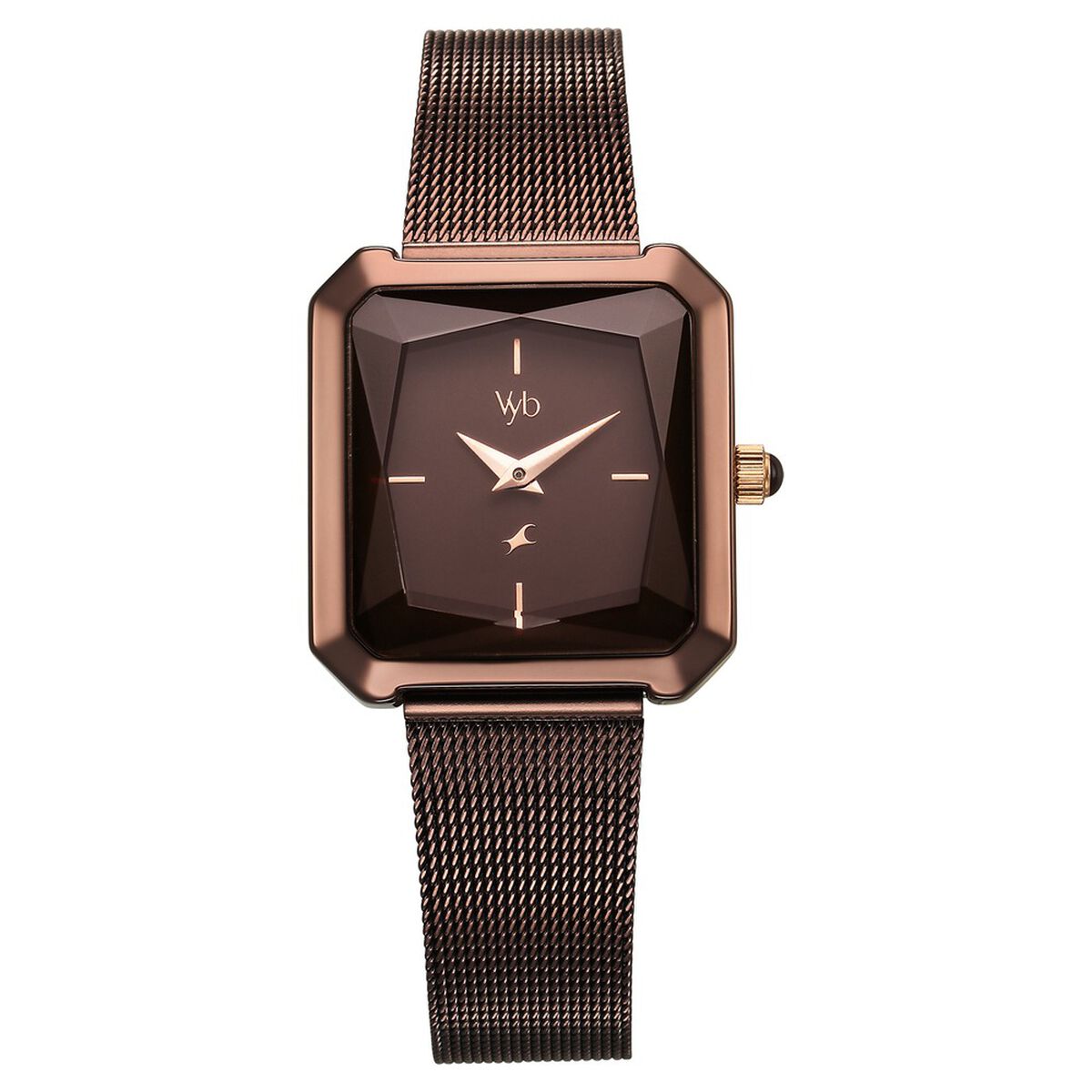 Fastrack Vyb Flare Quartz Analog Brown Dial Stainless Steel Strap Watch for Girls 2