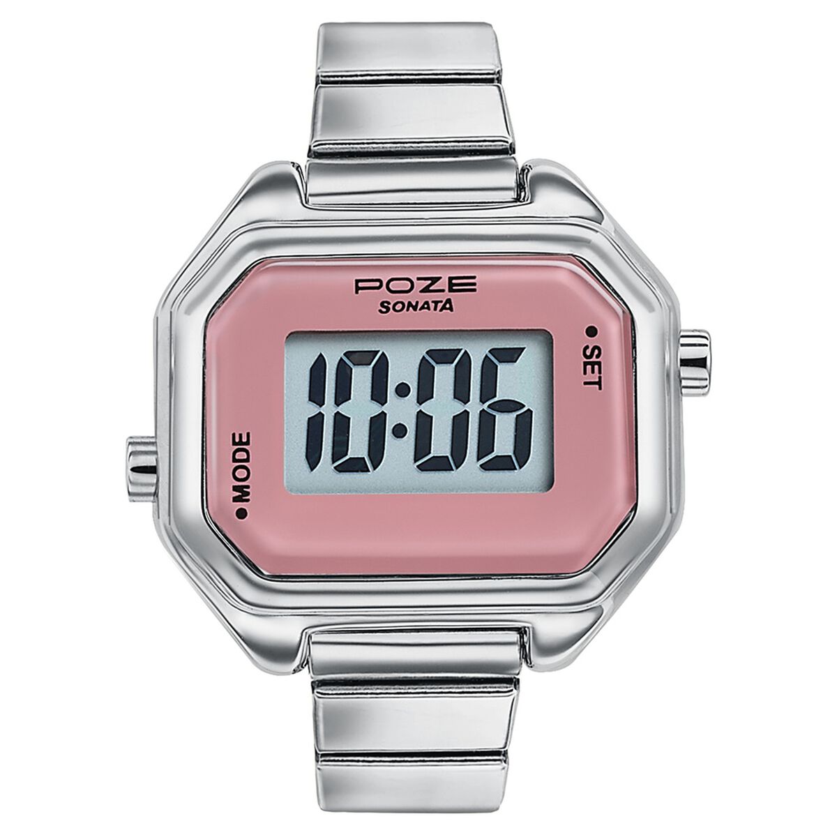 Poze By Sonata Digital Ring Watch With Pink Dial For Women 2