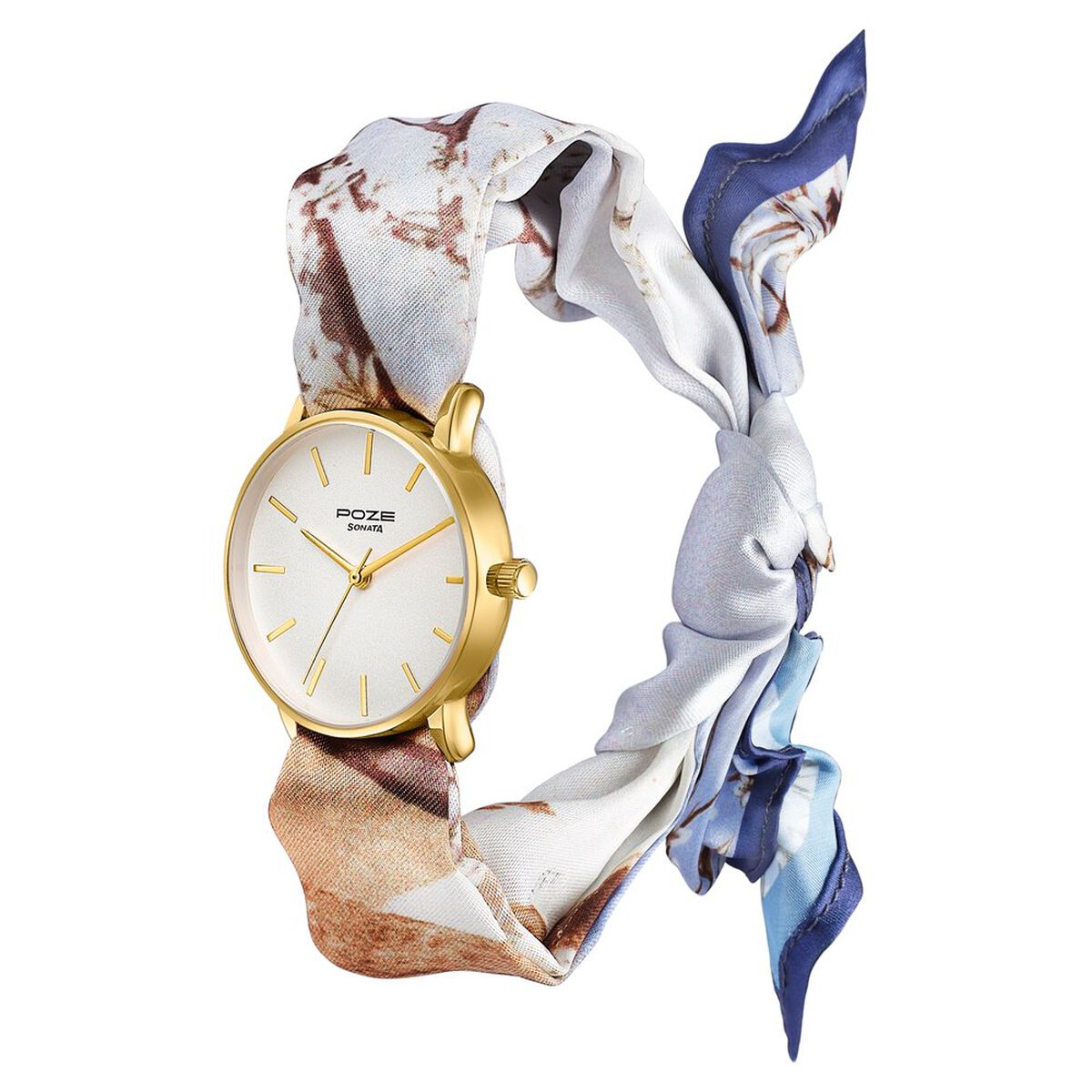 Sonata Poze Quartz Analog White Dial Multicoloured Colour Fabric Strap Watch For Women 5