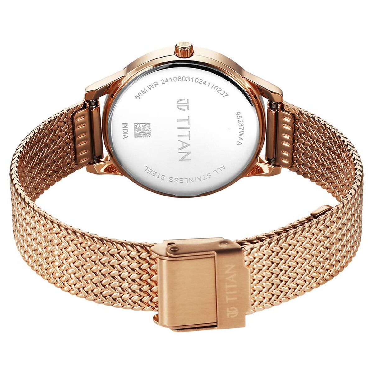 Titan Titan Timeless Urban Quartz Analog Silver Dial Metal Strap Watch For Women 5