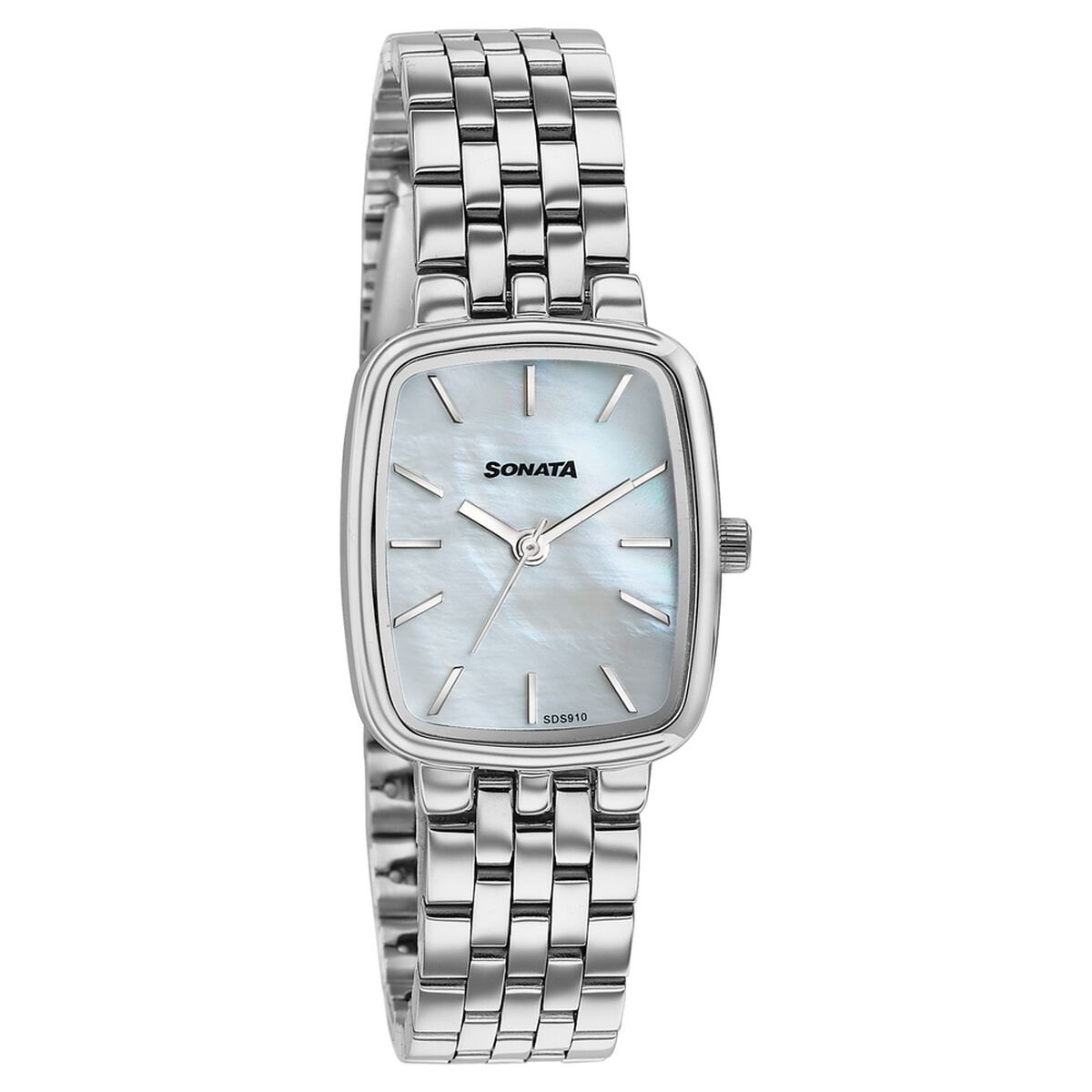 Sonata Festive Quartz Analog Mother Of Pearl Dial Silver Metal Strap Watch For Women 2