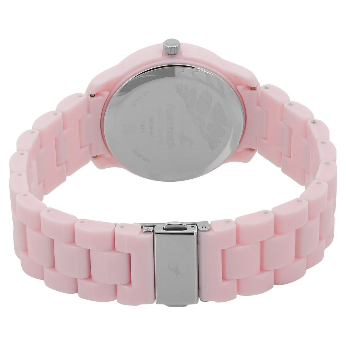 Fastrack Trendies Quartz Analog Pink Dial Plastic Strap Watch for Girls 4