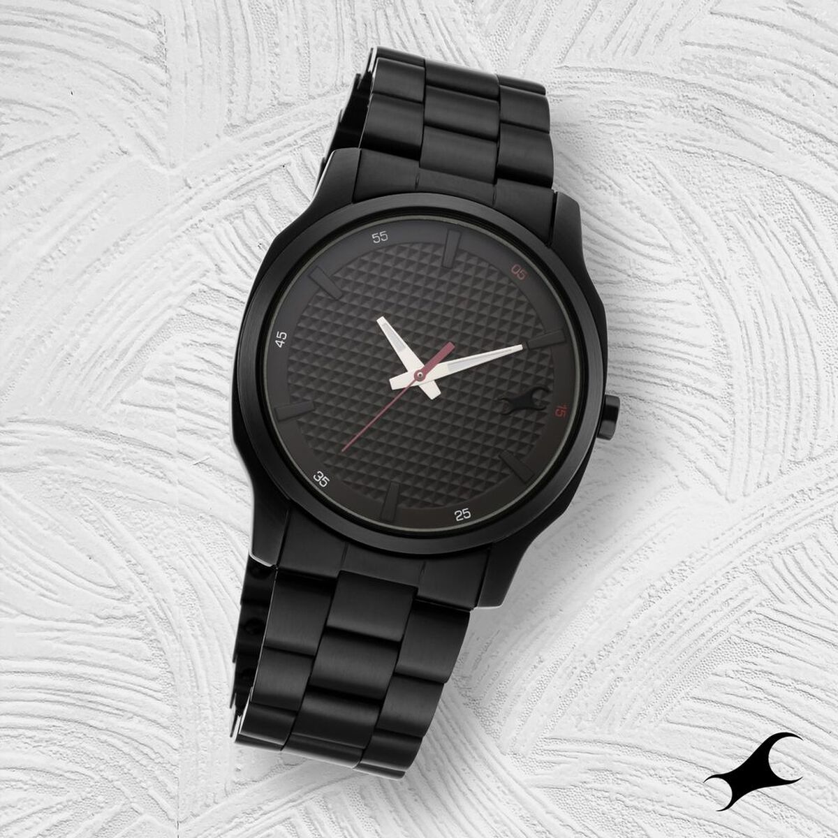 Fastrack Stunners Quartz Analog Black Dial Metal Strap Watch for Guys 1