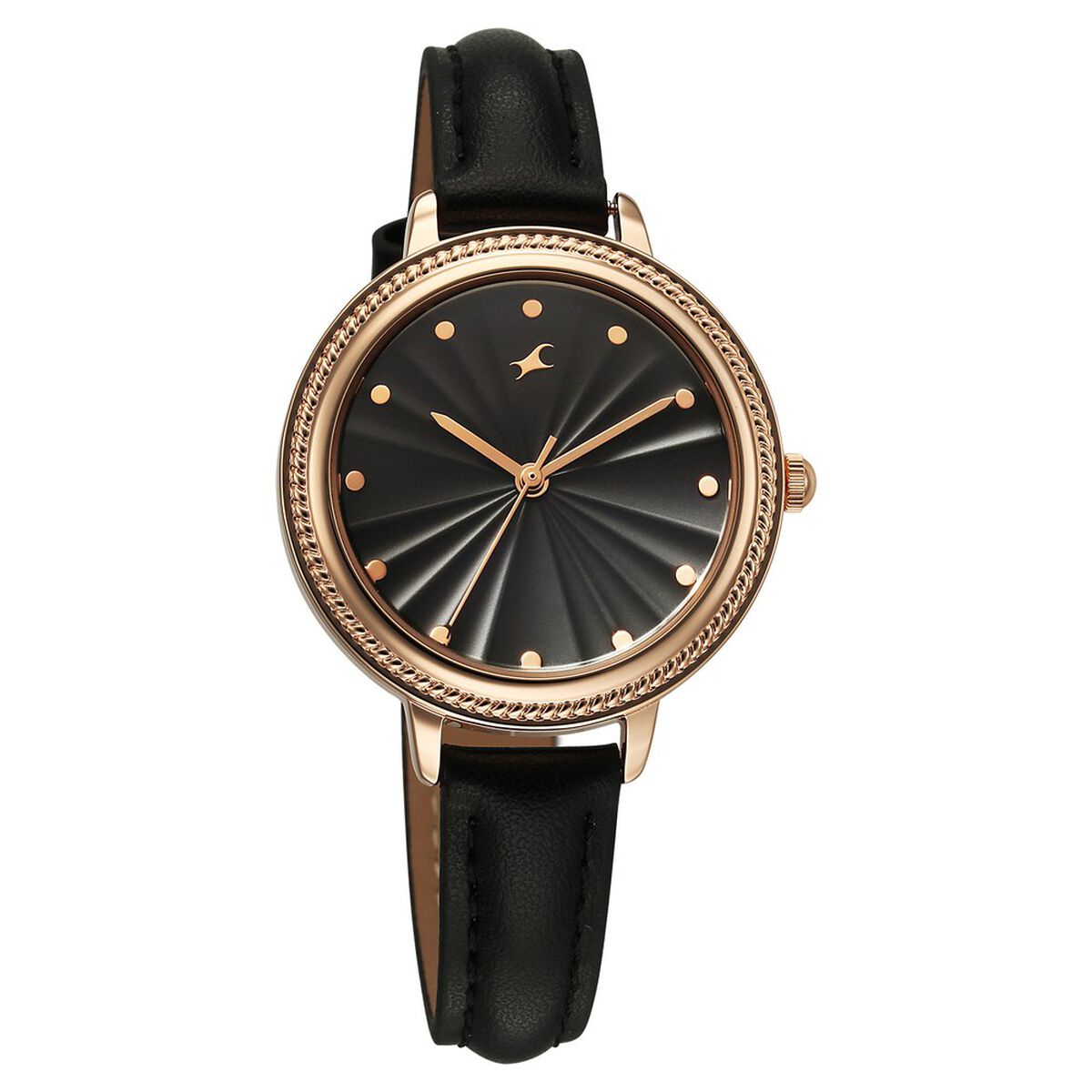Fastrack Stunners X Quartz Analog Black Dial Leather Strap Watch For Girls 2