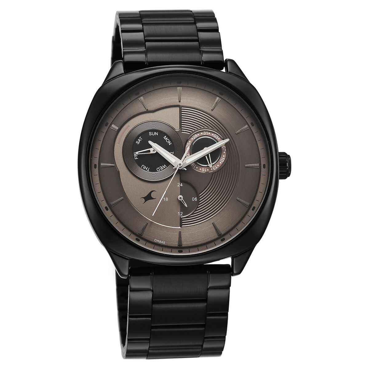 Fastrack Tick Tock Quartz Multifunction Brown Dial Stainless Steel Strap Watch For Guys 2