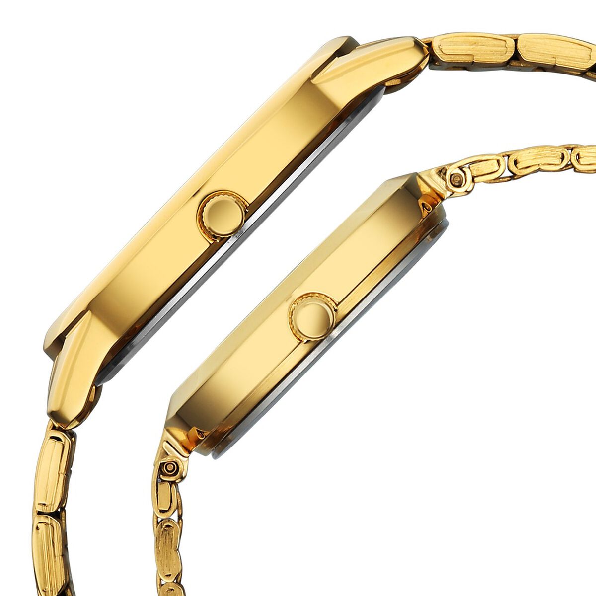 Titan Bandhan Eternal Pair Analog with Silver Dial Yellow Gold Stainless Steel Strap Watch for Couples 4