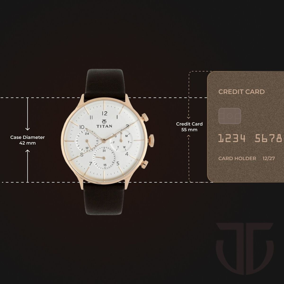Titan Quartz Multifunction White Dial Leather Strap Watch for Men 3