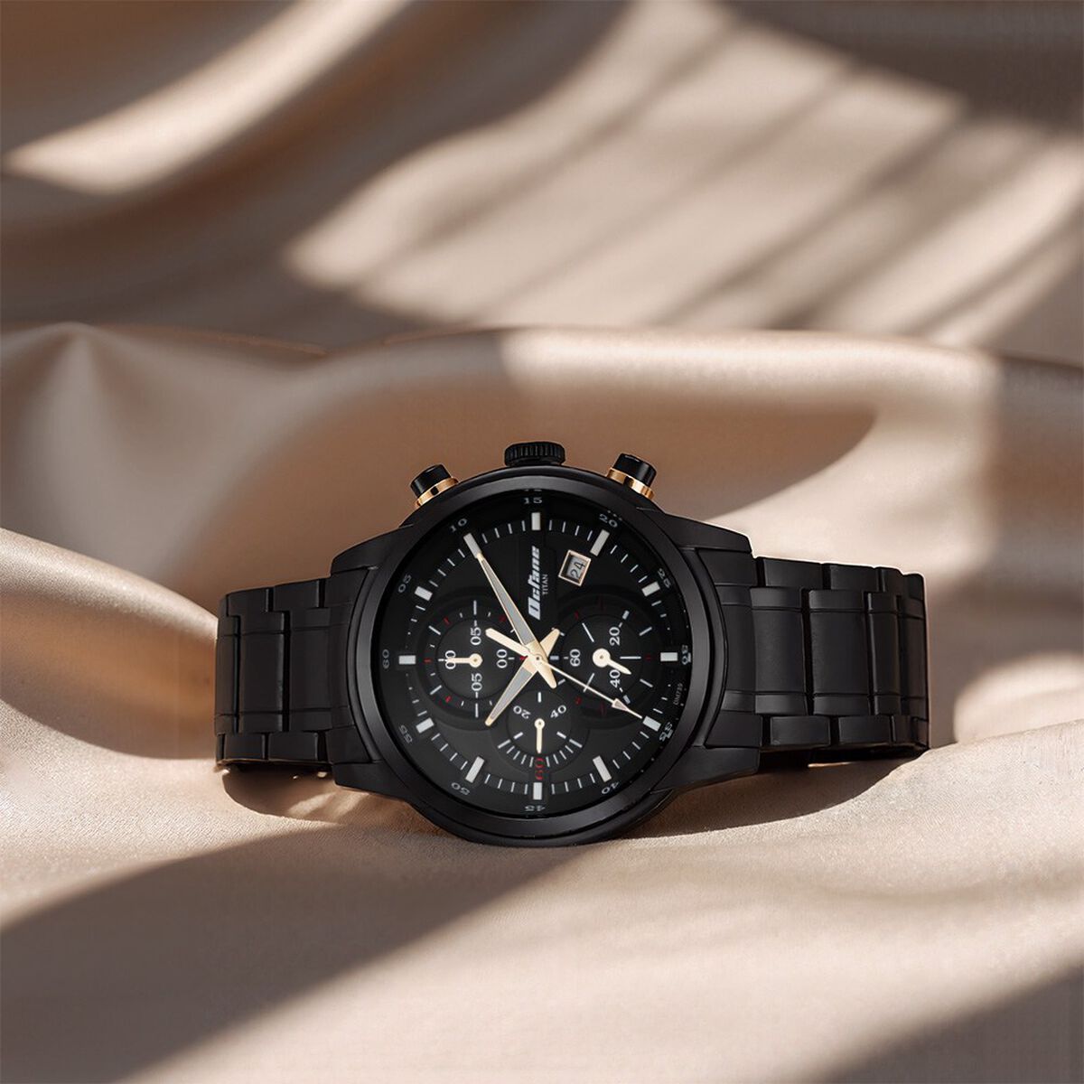 Titan Octane Black Dial Chronograph Watch for Men 1