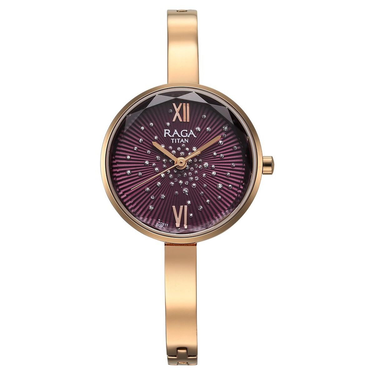 Titan Raga Showstopper Quartz Analog Purple Dial Metal Strap Watch for Women 2