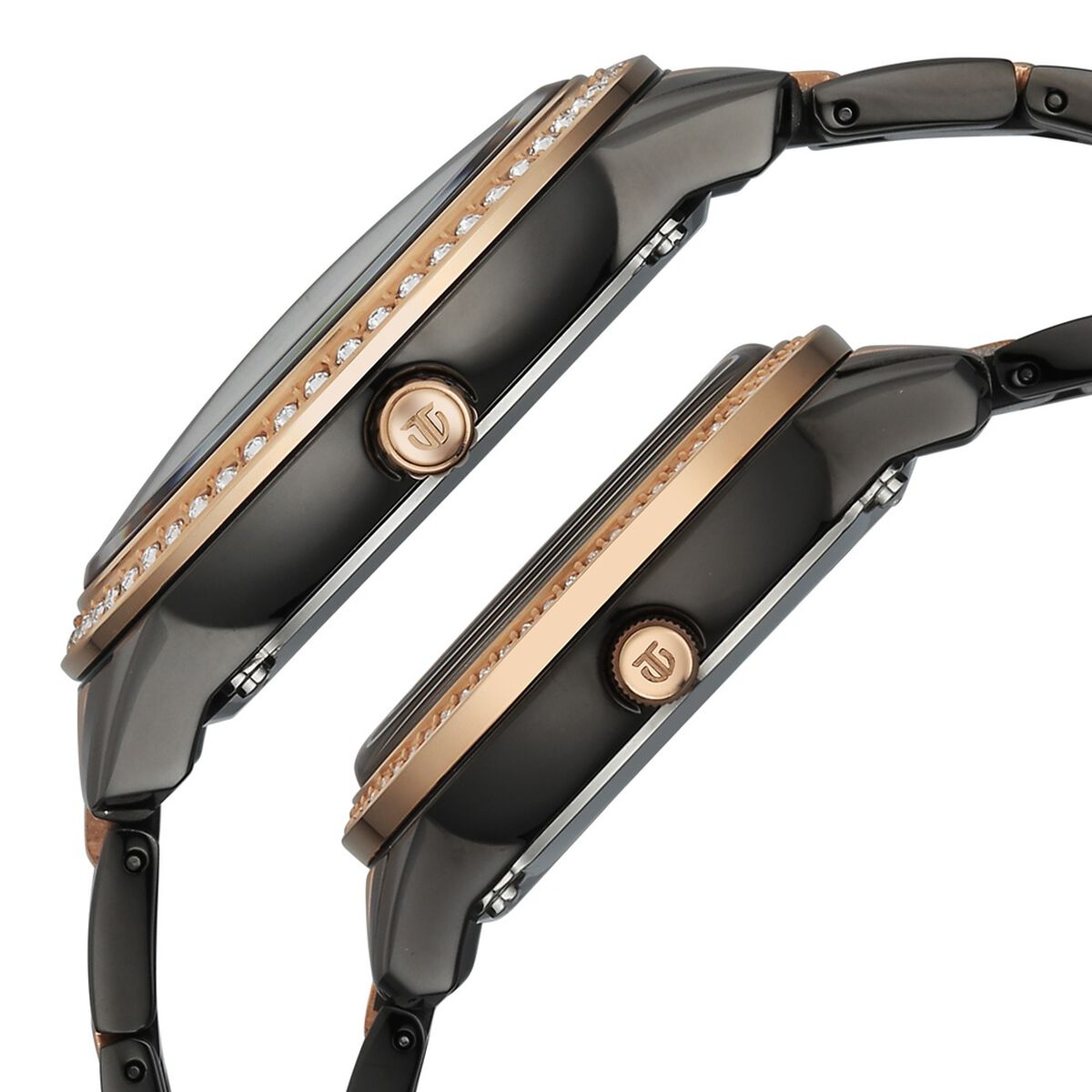 Titan Royal Bandhan Quartz Analog with Day and Date Black Dial Two Toned Strap Watch For Couple 4
