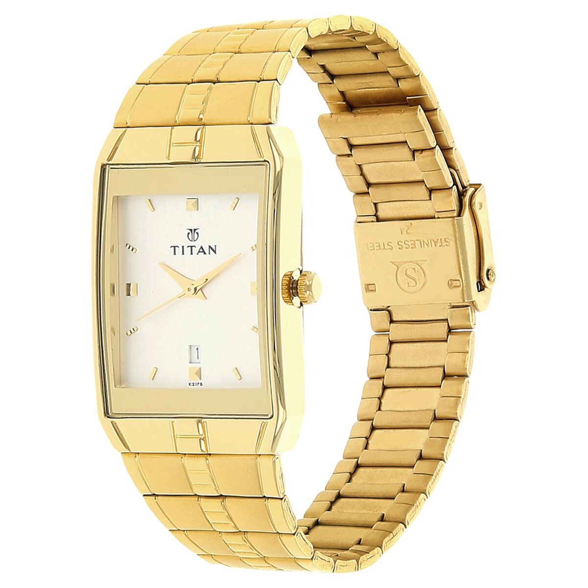Titan Analog with Date White Dial Metal Strap watch for Men 2