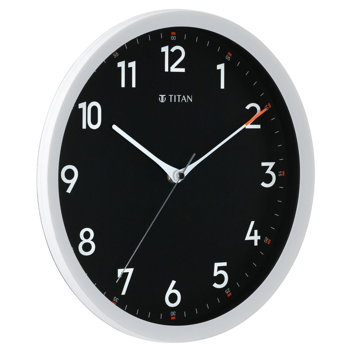 Titan Contemporary Black Wall Clock with Silent Sweep Technology - 30 cm x 30 cm (Medium) 3