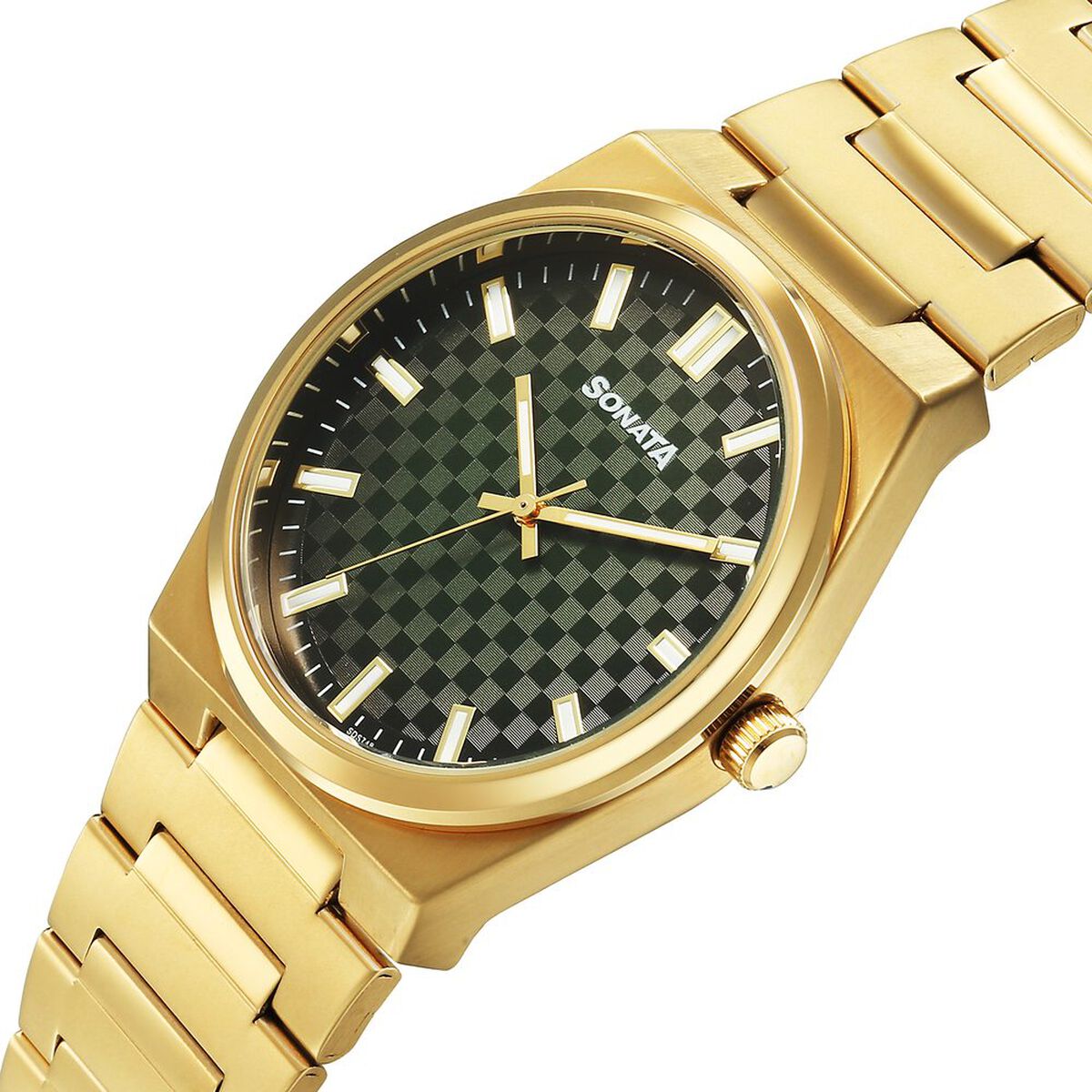 Sonata Festive Quartz Analog Multicoloured Dial Metal Strap Watch For Men 3