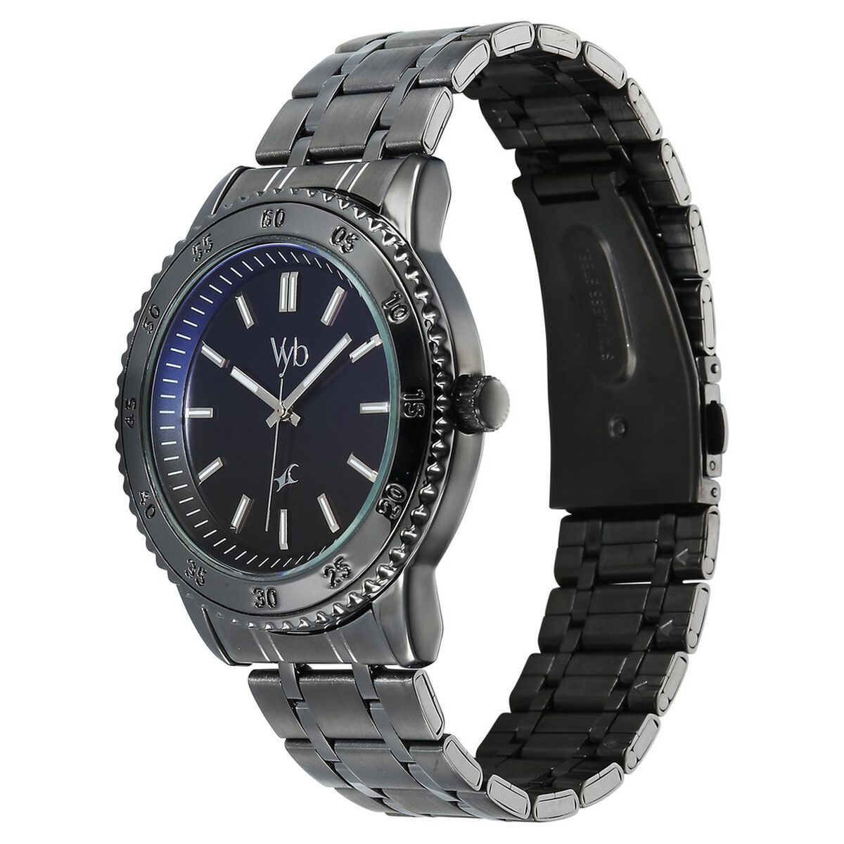 Vyb Quest By Fastrack Quartz Analog Multicoloured Dial Grey Stainless Steel Strap Watch For Guys 5
