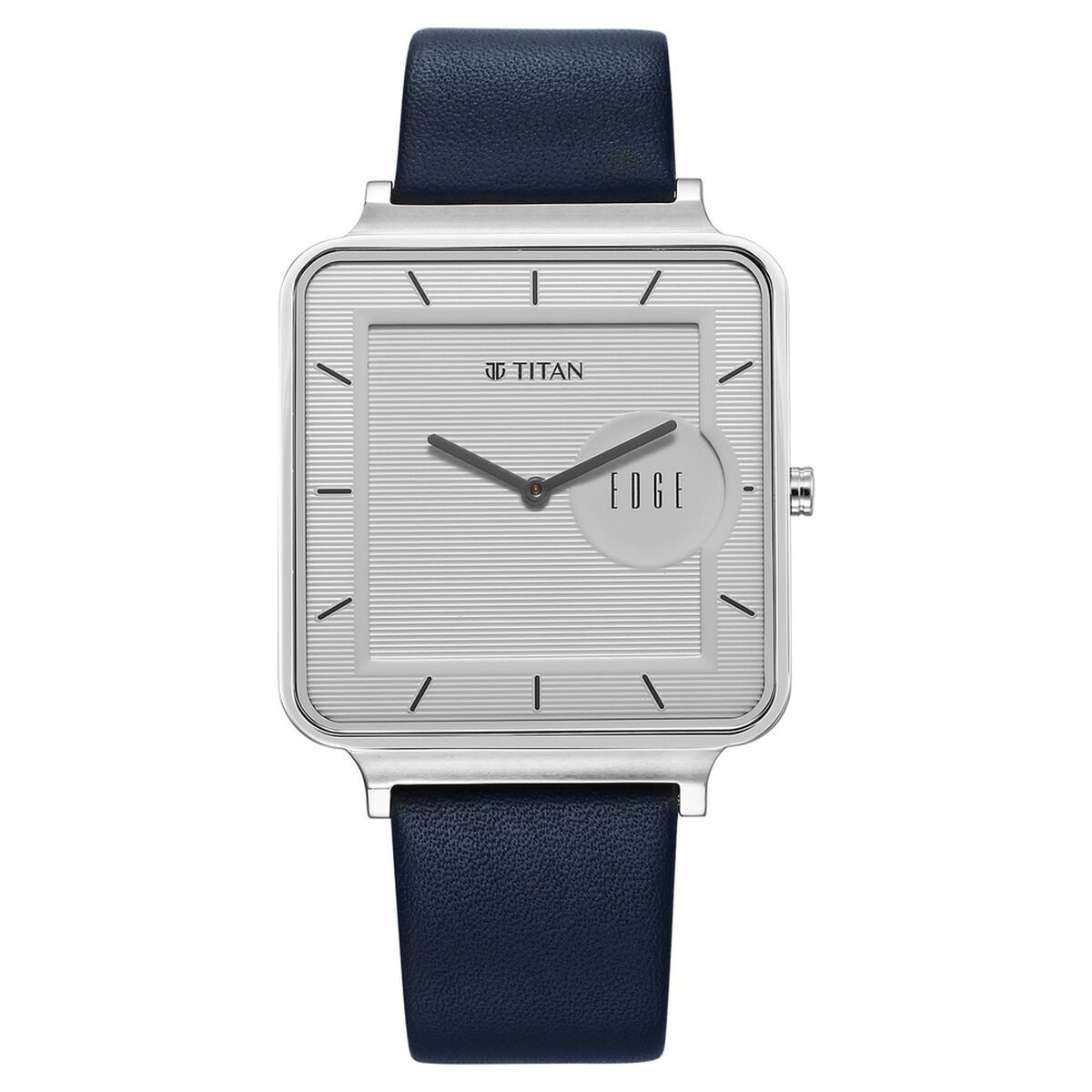 Titan Edge Quad Quartz Analog White Dial With Blue Leather Strap Watch For Men 1