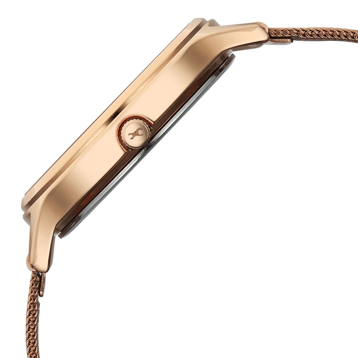 Fastrack Style Up Quartz Analog Pink Dial Rose Gold Colour Stainless Steel Strap Watch For Girls 4