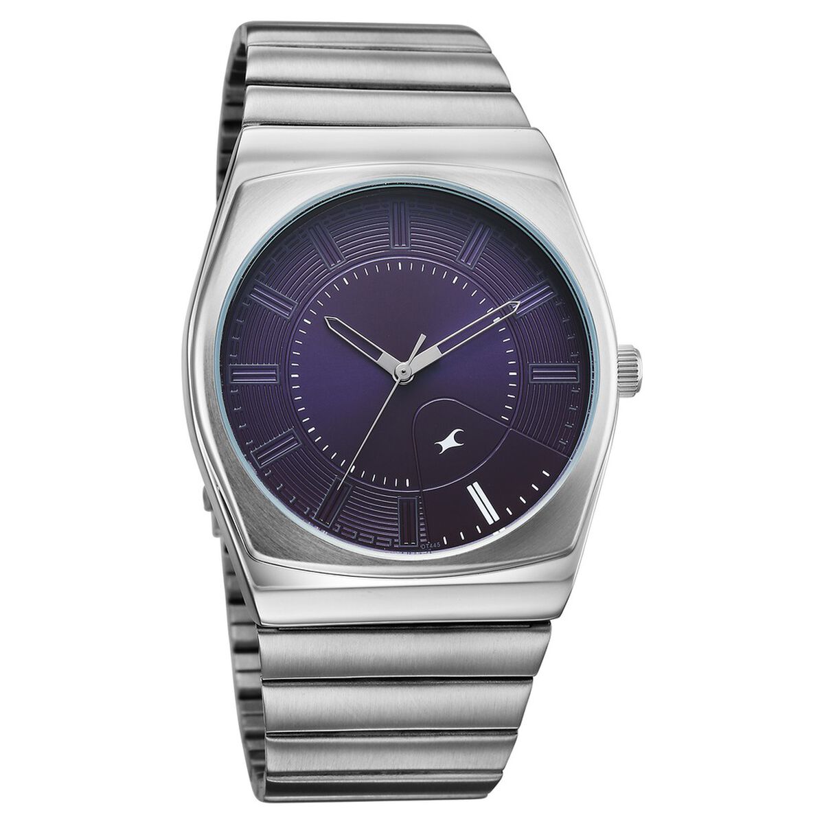 Fastrack Stunners Quartz Analog Purple Dial Silver Stainless Steel Strap Watch For Guys 2