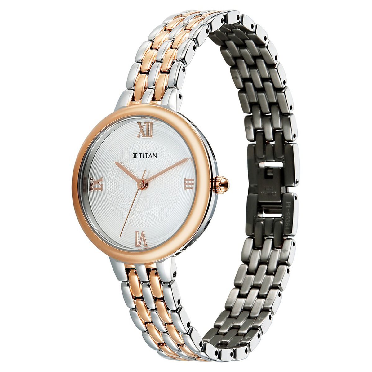 Titan Eminence Quartz Analog White Dial Two Toned Strap Watch For Women 3