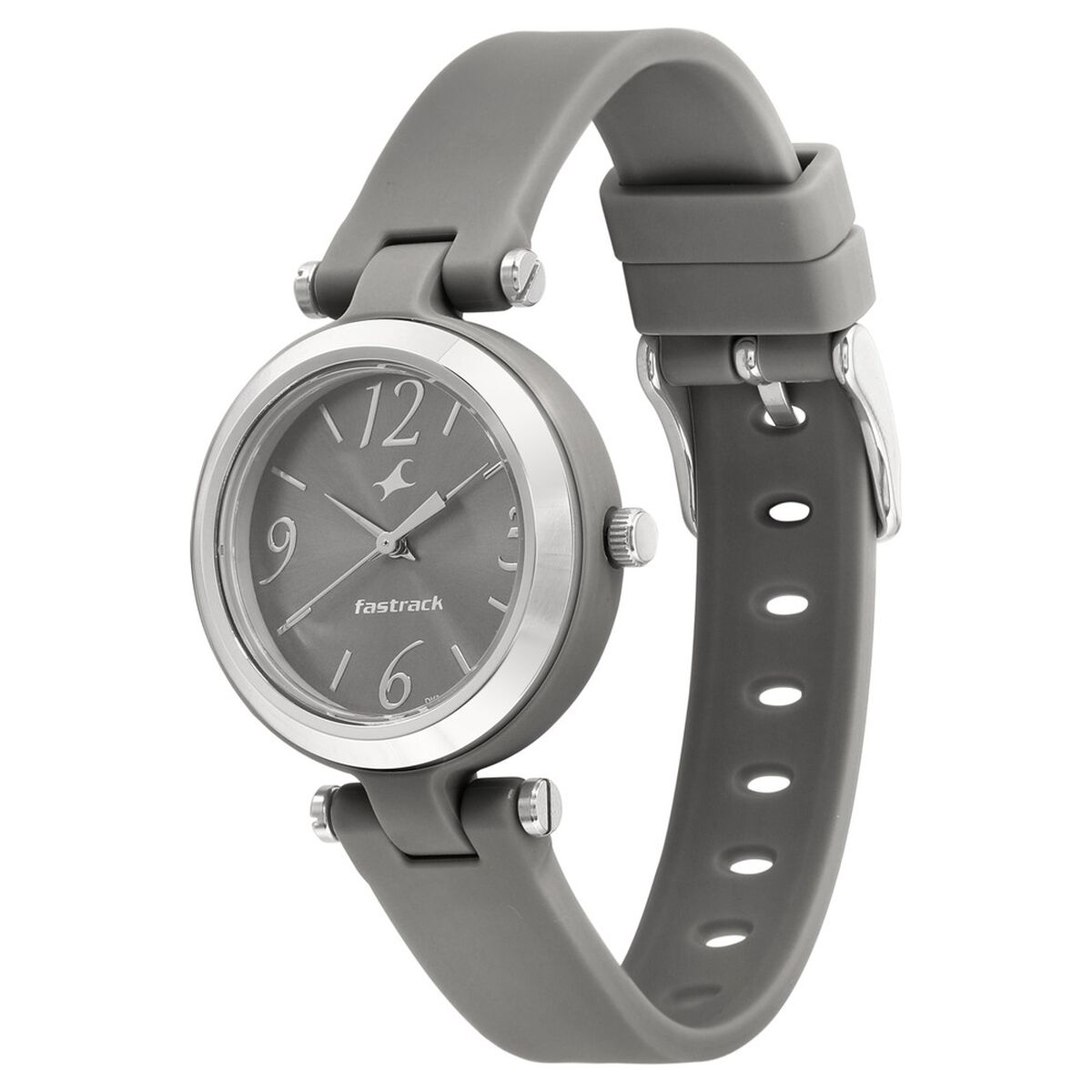 Fastrack Trendies Quartz Analog Grey Dial Silicone Strap Watch for Girls 3