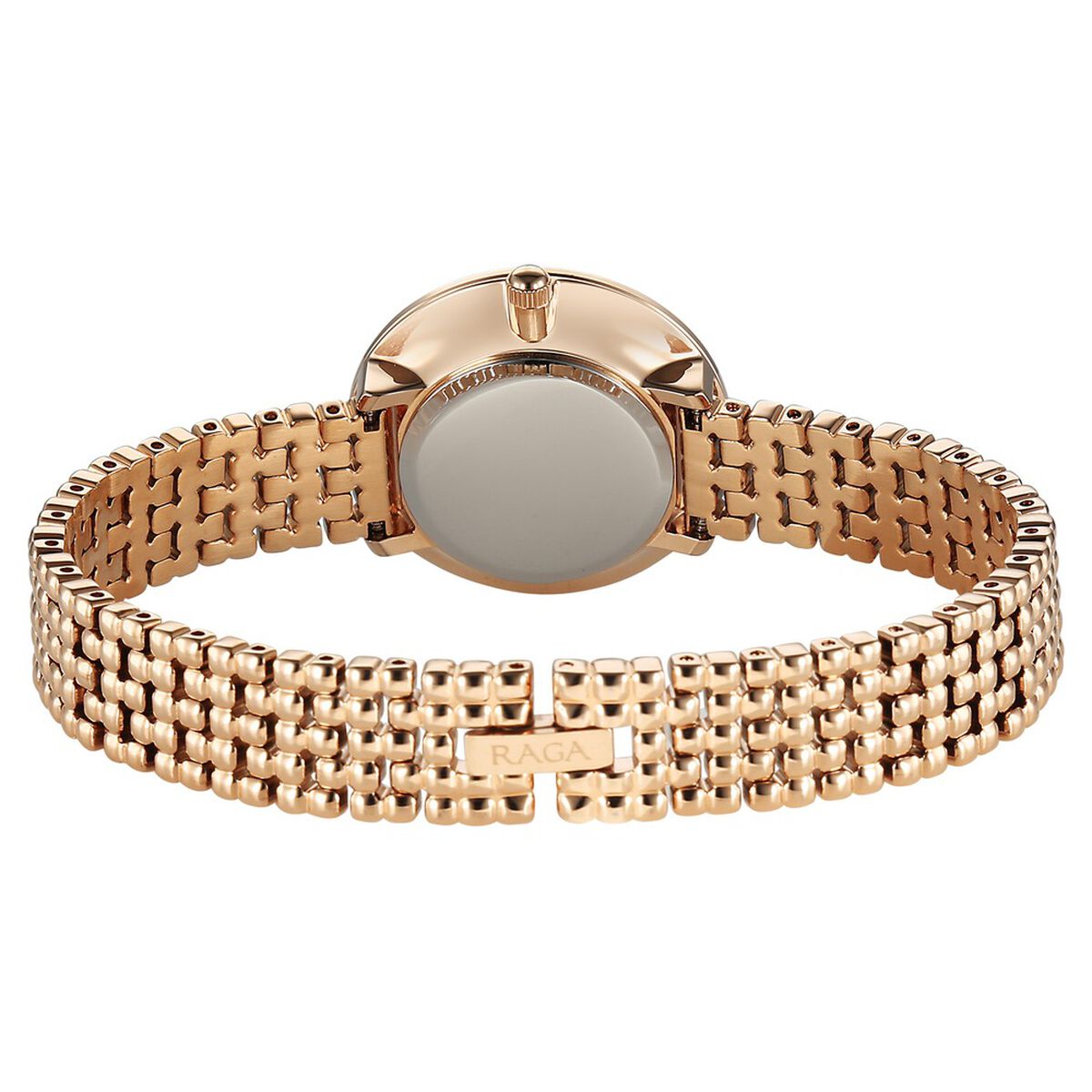 Titan Raga Showstopper Quartz Analog Rose Gold Dial Metal Strap Watch For Women 5