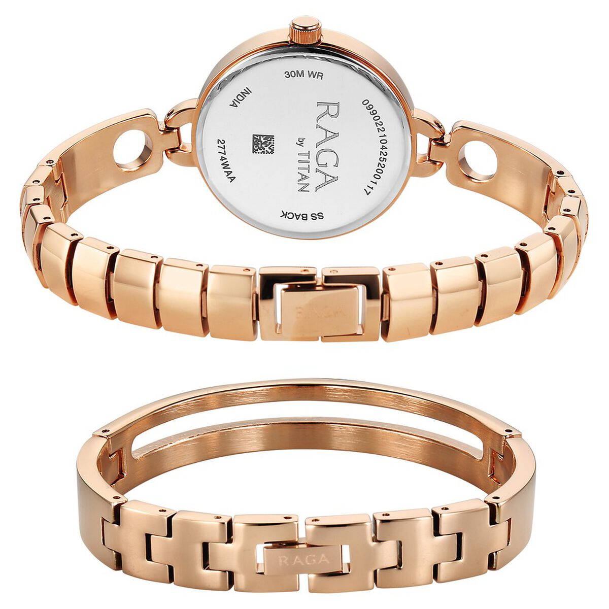 Titan Raga Contempore Quartz Analog Rose Gold Mother Of Pearl Dial Metal Strap Watch For Women 5
