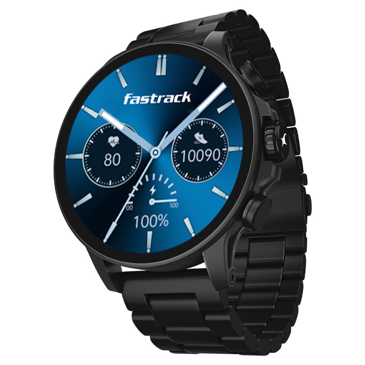 Fastrack Marvellous FX2 Unisex Smart Watch With Black Metal Strap 1