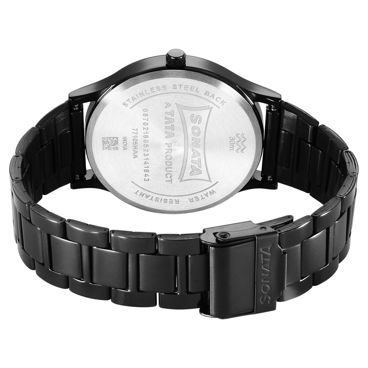 Sonata Aspire Quartz Analog Black Dial Stainless Steel Strap Watch for Men 4