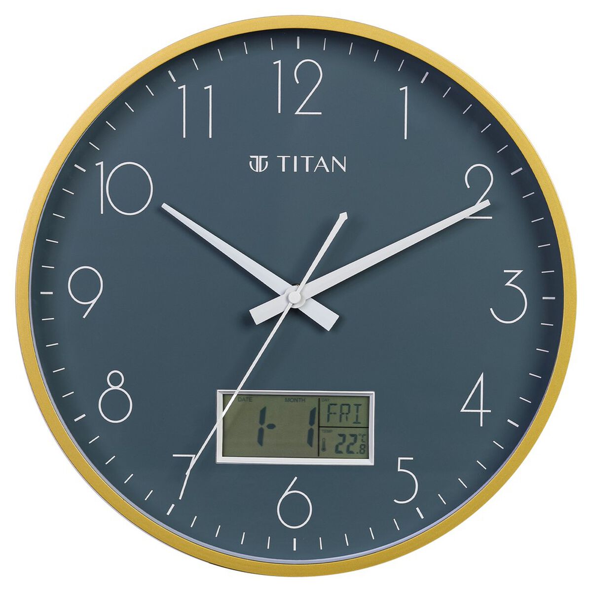 Titan Contemporary Ana-Digi Wall Clock with Thermometer 1