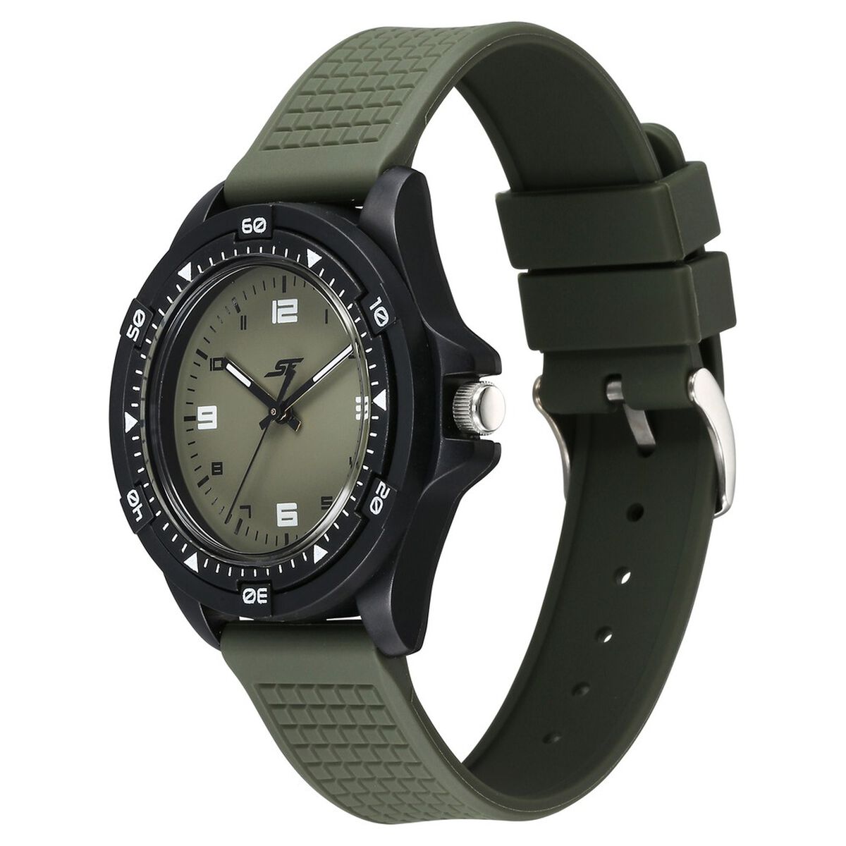 SF Sporty Analogs Quartz Analog Green Dial Green Plastic Strap Watch For Men 3