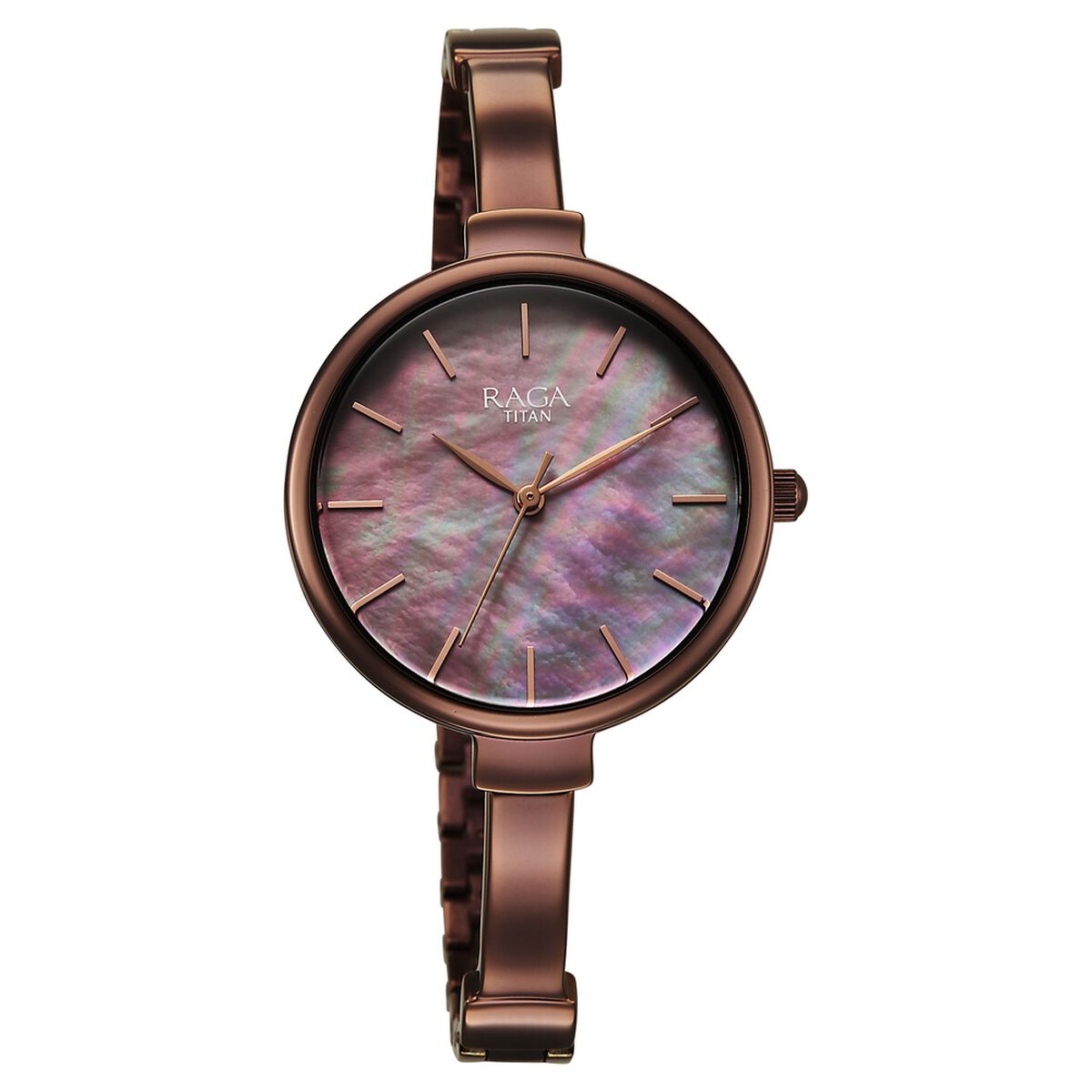 Titan Raga Showstopper Quartz Analog Brown Dial Metal Strap Watch For Women 2