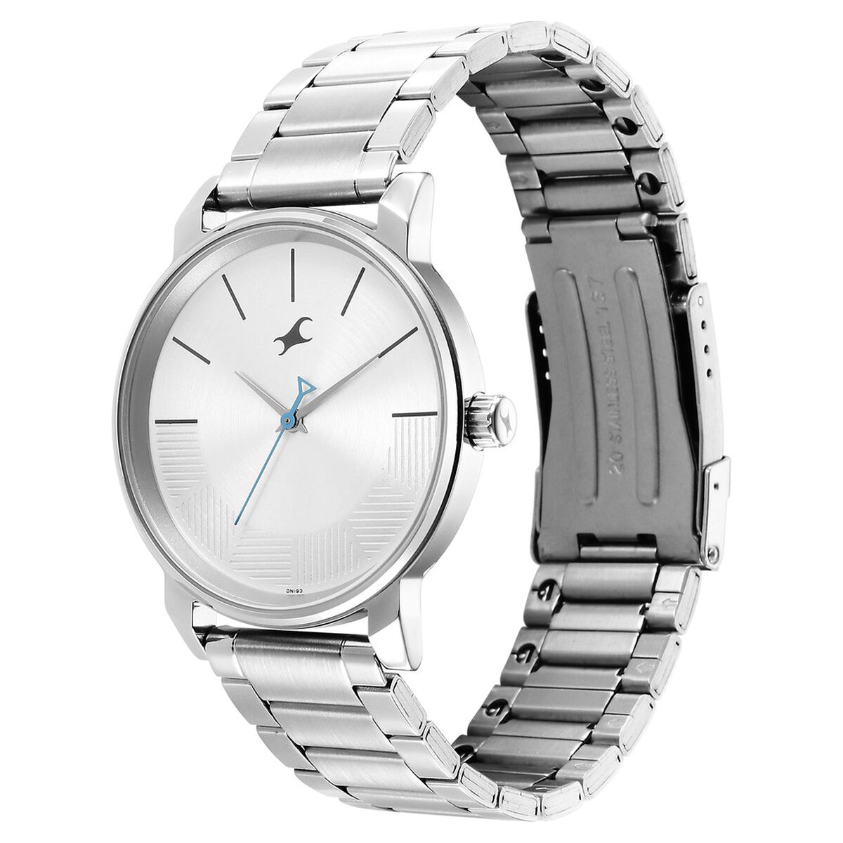 Fastrack Stunners Quartz Analog Silver Dial Metal Strap Watch for Guys 3