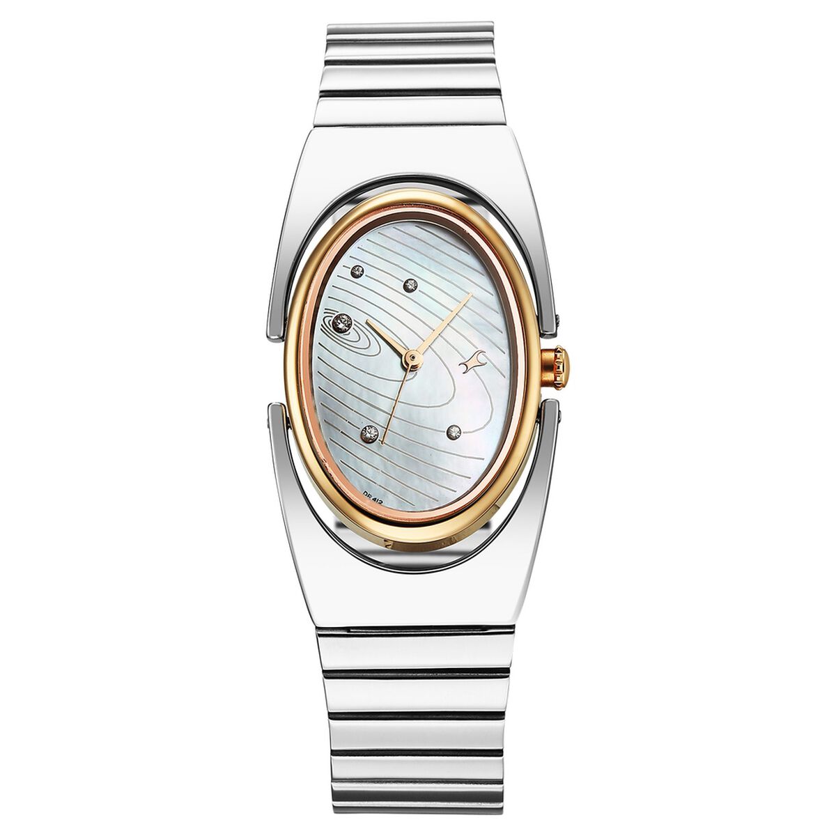 Fastrack UFO Quartz Analog Mother of Pearl Dial Silver Colour Stainless Steel Strap Watch For Girls 1