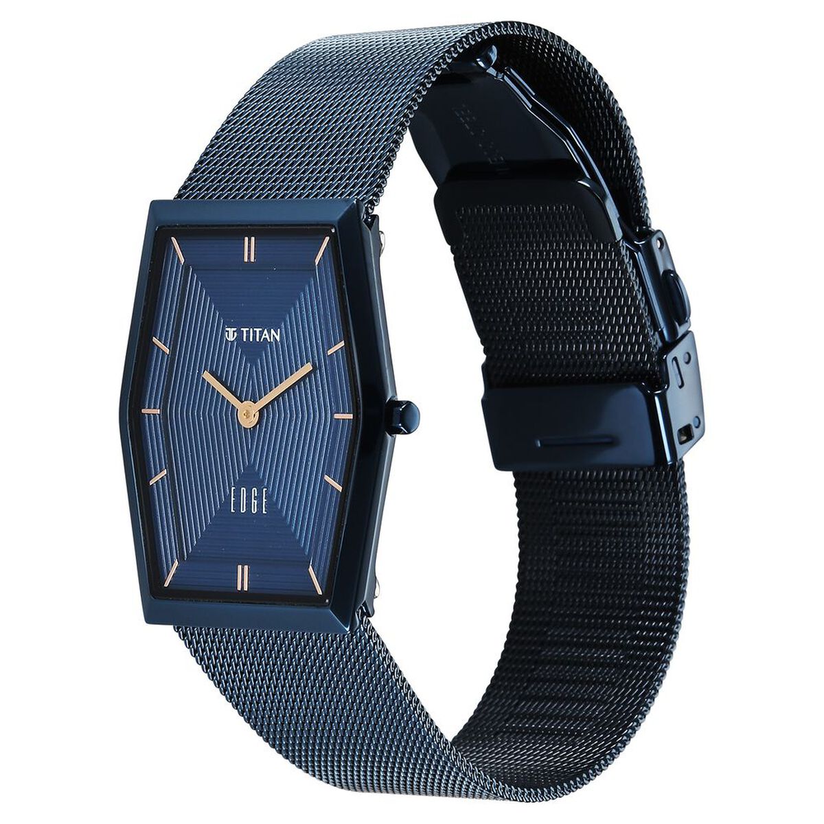 Titan Edge Whimsey Quartz Analog Blue Dial Blue Stainless Steel Strap Watch For Women 3