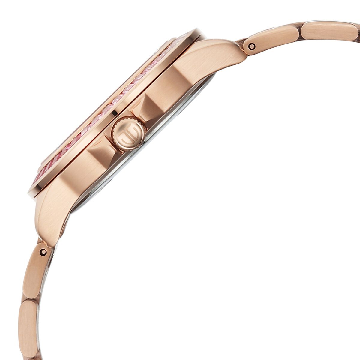 Titan Purple Glamour Quartz Analog Pink Dial Rose Gold Stainless Steel Strap Watch For Women 4